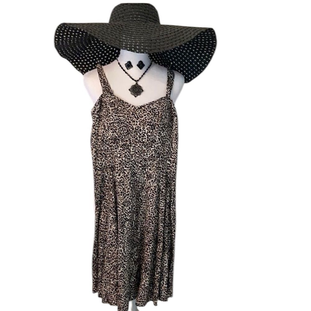 NWT Old Navy size XS leopard print spaghetti strap elastic back sundress